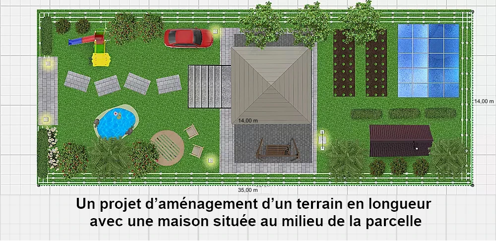 Créez un projet de jardin en longueur en ligne